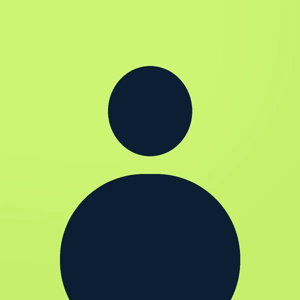 Generic navy profile silhouette on a lime background