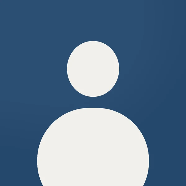 Generic white profile silhouette on a blue background