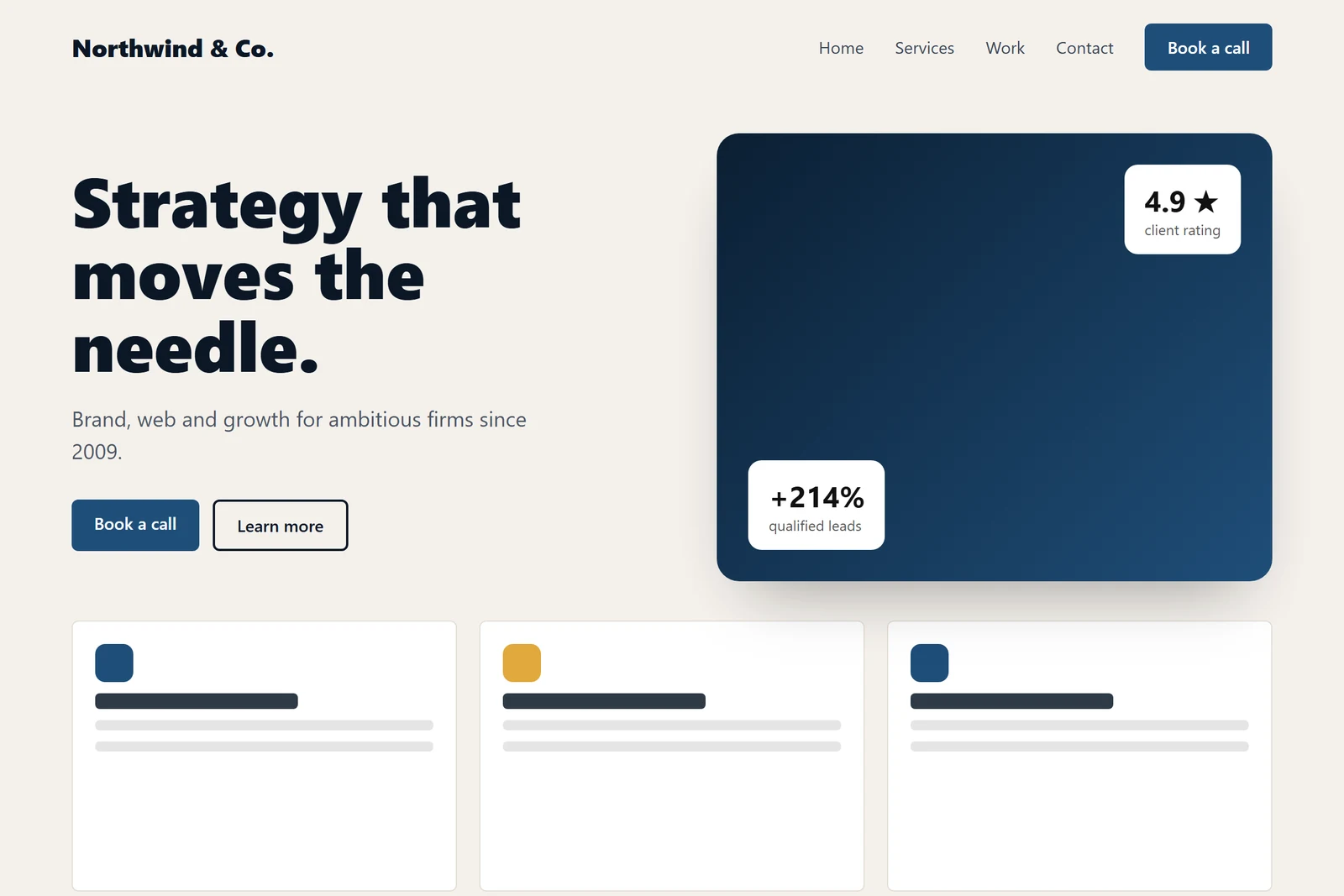 Preview of the Agency & consultancy starter site