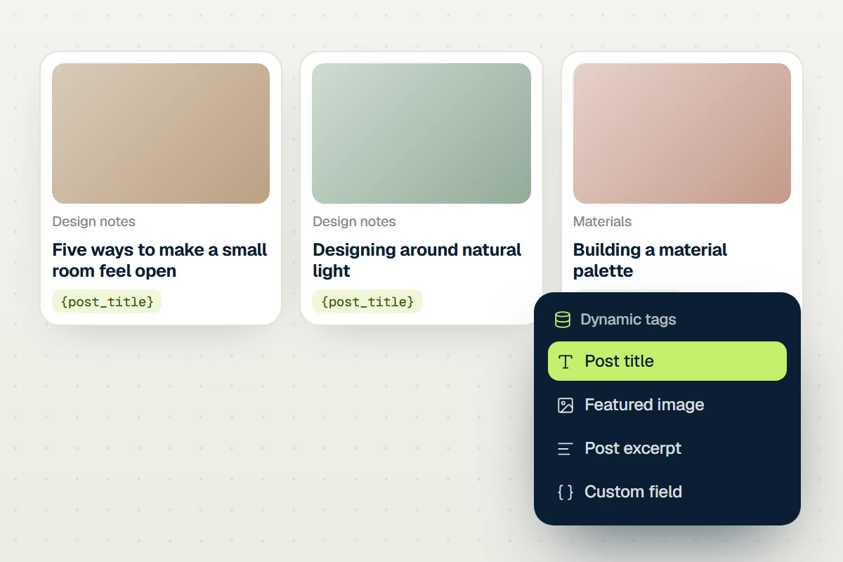 A loop grid of posts
